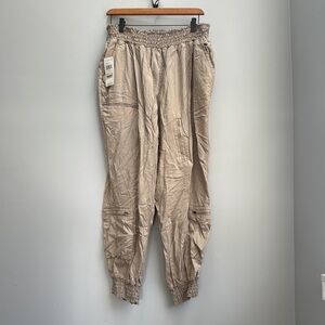 NWT Denim & Supply Ralph Lauren womens tencel pull on elastic waist cargo jogger